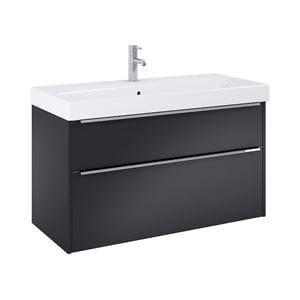 JIKA PURE skrinka s umývadlom 100x41,8x54 cm, 2 zásuvky, matná čierna