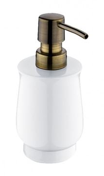 NIMCO LADA dávkovač tekutého mydla 300 ml, keramika, staromosadz/biela