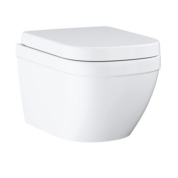 GROHE EURO CERAMIC závesné WC so SoftClose sedadlom, Rimless, Triple Vortex splachovanie, alpská biela