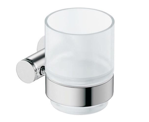 DURAVIT D-CODE nástenný pohárik, sklo, chróm 0099201000 Obrázek - Hlavní obrázek