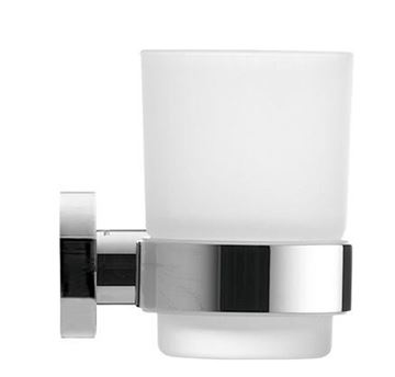 DURAVIT D-CODE nástenný pohárik, sklo, chróm 0099201000 Obrázek - fotka