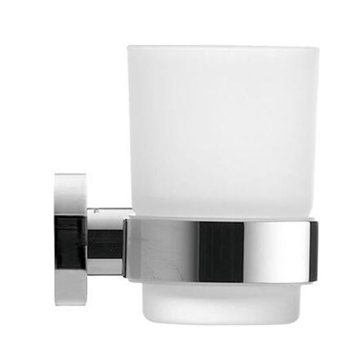 DURAVIT D-CODE nástenný pohárik, sklo, chróm 0099201000 Obrázek - fotka