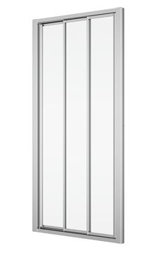 RONAL TOP-LINE TOPS3 sprchové dvere 90x190 cm, posuvné, aluchróm/číre sklo