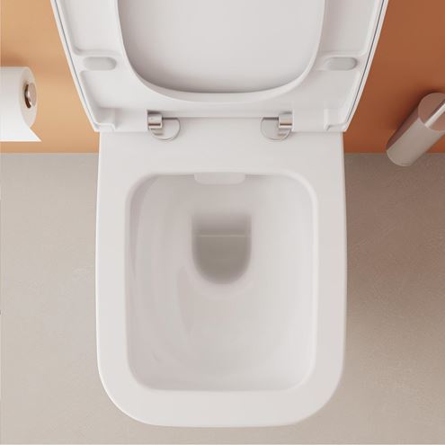 VITRA INTEGRA SQUARE závesné WC, Rim-ex splachovanie, VitrAhygiene 7082B003-0075 Obrázek - fotka
