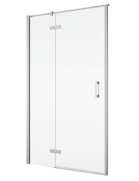 RONAL PUR PU13PG sprchové dvere 90x200 cm, krídlové, chróm/číre sklo Aquaperle
