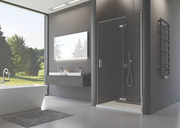 RONAL PUR PU13PG sprchové dvere 90x200 cm, krídlové, chróm/číre sklo Aquaperle PU13PG 090 10 07 Obrázek - fotka