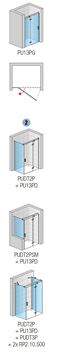 RONAL PUR PU13PG sprchové dvere 90x200 cm, krídlové, chróm/číre sklo Aquaperle PU13PG 090 10 07 Obrázek - fotka