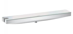HANSGROHE RAINFINITY nástenná prípojka hadice Porter 500 s poličkou a držiakom sprchy vľavo, chróm / sklo