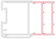 ROTH LEGA LINE nastavovací profil 1900mm, biela
