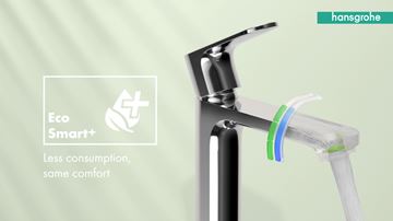 HANSGROHE TECTURIS E umývadlová stojanková batéria, s odtokovou súpravou, CoolStart, EcoSmart+, matná čierna 73014670 Obrázek - fotka