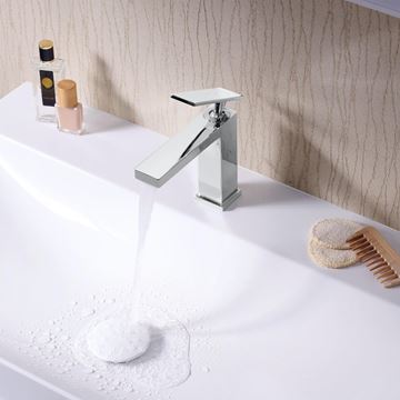 HANSGROHE TECTURIS E umývadlová stojanková batéria, s odtokovou súpravou, CoolStart, EcoSmart+, chróm 73014000 Obrázek - fotka