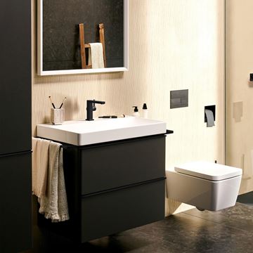 HANSGROHE TECTURIS E umývadlová stojanková batéria, s odtokovou súpravou, CoolStart, EcoSmart+, matná čierna 73020670 Obrázek - fotka