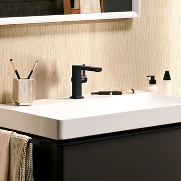 HANSGROHE TECTURIS E umývadlová stojanková batéria, s odtokovou súpravou, CoolStart, EcoSmart+, matná čierna 73020670 Obrázek - fotka