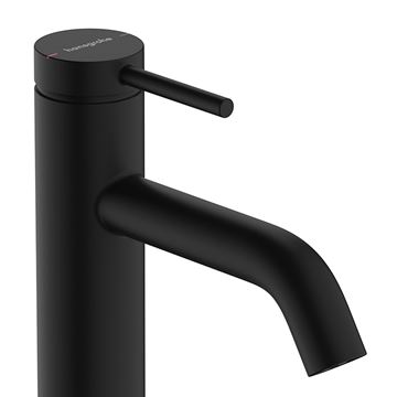 HANSGROHE TECTURIS S umývadlová stojanková batéria, s bidetovou sprškou a odtokovou súpravou, EcoSmart, matná čierna 73211670 Obrázek - fotka