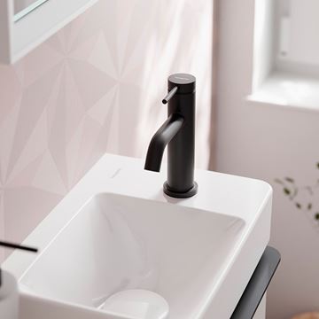 HANSGROHE TECTURIS S umývadlová stojanková batéria, s odtokovou súpravou, CoolStart, EcoSmart+, matná čierna 73302670 Obrázek - fotka