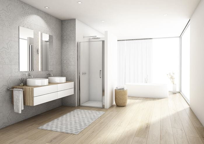 RONAL DIVERA D22T1 sprchové dvere 70x200 cm, lietacie, aluchróm/číre sklo D22T1 070 50 07 Obrázek - fotka