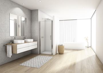 RONAL DIVERA D22T1 sprchové dvere 100x200 cm, lietacie, aluchróm/číre sklo D22T1 100 50 07 Obrázek - fotka