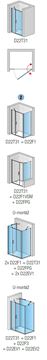 RONAL DIVERA D22T31 sprchové dvere 130x200 cm, vstup 530 mm, lietacie, aluchróm/číre sklo D22T31 070 60 50 07 Obrázek - fotka