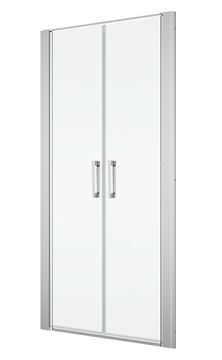 RONAL DIVERA D22T2 sprchové dvere 80x200 cm, lietacie, aluchróm/číre sklo