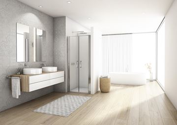 RONAL DIVERA D22T2 sprchové dvere 120x200 cm, lietacie, aluchróm/číre sklo D22T2 120 50 07 Obrázek - fotka