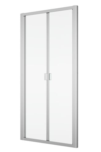 RONAL DIVERA D22K sprchové dvere 80x200 cm, zalamovacie, aluchróm/číre sklo Aquaperle D22K 080 50 07 Obrázek - Hlavní obrázek