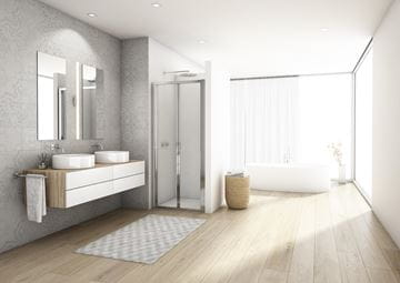 RONAL DIVERA D22K sprchové dvere 80x200 cm, zalamovacie, aluchróm/číre sklo Aquaperle D22K 080 50 07 Obrázek - fotka
