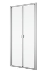 RONAL DIVERA D22K sprchové dvere 90x200 cm, zalamovacie, aluchróm/číre sklo