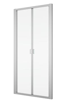 RONAL DIVERA D22K sprchové dvere 90x200 cm, zalamovacie, aluchróm/číre sklo