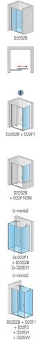 RONAL DIVERA D22S2B sprchové dvere 120x200 cm, posuvné, aluchróm/číre sklo D22S2B 120 50 07 Obrázek - fotka