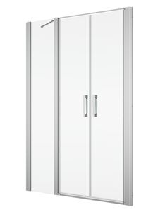 RONAL DIVERA D22T32 sprchové dvere 130x200 cm, vstup 504 mm, lietacie, aluchróm/číre sklo