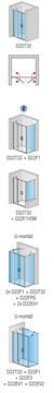 RONAL DIVERA D22T32 sprchové dvere 150x200 cm, vstup 1004 mm, lietacie, aluchróm/číre sklo D22T32 120 30 50 07 Obrázek - fotka