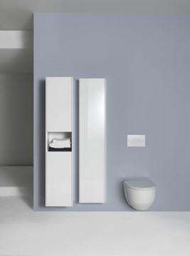 LAUFEN BASE vysoká skrinka 35x33,6x165 cm, 2 dvierkami, 1 polica, pánty vľavo, lesklá biela H4026911102611 Obrázek - fotka
