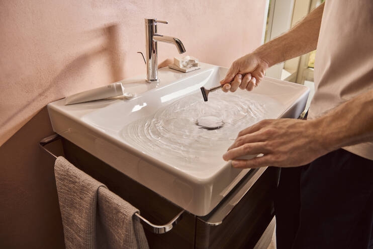 HANSGROHE TECTURIS S umývadlová stojanková batéria, s odtokovou súpravou, CoolStart, EcoSmart+, chróm 73314000 Obrázek - fotka