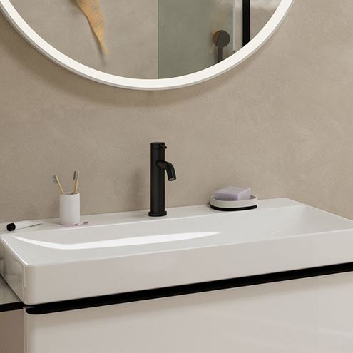 HANSGROHE TECTURIS S umývadlová stojanková batéria, s odtokovou súpravou, CoolStart, EcoSmart+, matná čierna 73314670 Obrázek - fotka