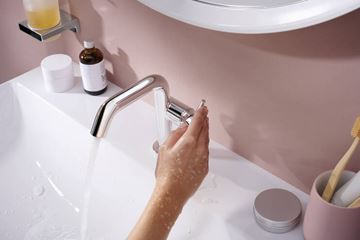 HANSGROHE TECTURIS S 110 Fine umývadlová stojanková batéria, CoolStart, EcoSmart+, chróm 73321000 Obrázek - fotka