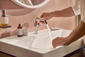 HANSGROHE TECTURIS S 110 Fine umývadlová stojanková batéria, CoolStart, EcoSmart+, chróm 73321000 Obrázek - fotka