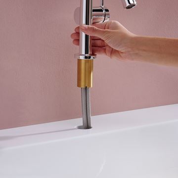 HANSGROHE TECTURIS S 110 Fine umývadlová stojanková batéria, CoolStart, EcoSmart+, chróm 73321000 Obrázek - fotka