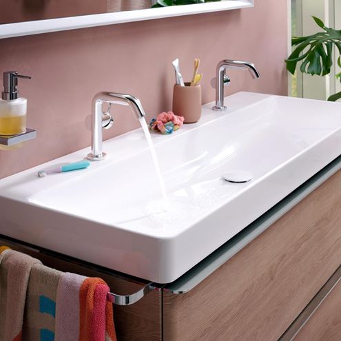 HANSGROHE TECTURIS S 110 Fine umývadlová stojanková batéria, CoolStart, EcoSmart+, chróm 73321000 Obrázek - fotka