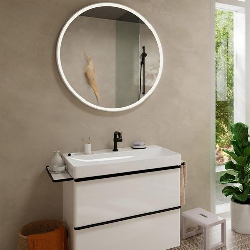 HANSGROHE TECTURIS S 110 Fine umývadlová stojanková batéria, s odtokovou súpravou, CoolStart, EcoSmart+, matná čierna 73323670 Obrázek - fotka
