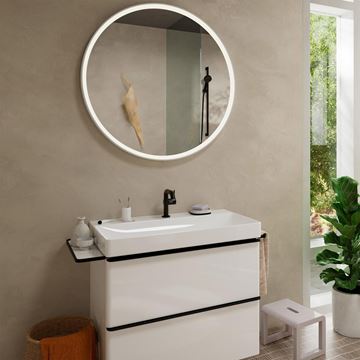 HANSGROHE TECTURIS S 110 Fine umývadlová stojanková batéria, s odtokovou súpravou, CoolStart, EcoSmart+, matná čierna 73323670 Obrázek - fotka