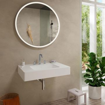 HANSGROHE TECTURIS S umývadlová stojanková batéria 3-otvorová, s odtokovou súpravou, EcoSmart, chróm 73330000 Obrázek - fotka