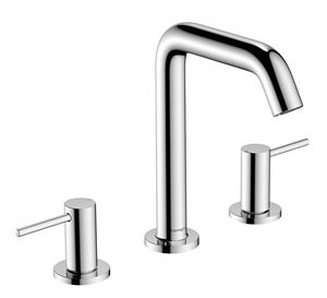 HANSGROHE TECTURIS S umývadlová stojanková batéria 3-otvorová, s odtokovou súpravou, EcoSmart, chróm