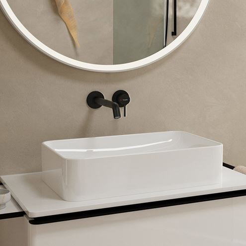 HANSGROHE TECTURIS S umývadlová podomietková batéria, s odtokovou súpravou, EcoSmart+, matná čierna 73351670 Obrázek - fotka