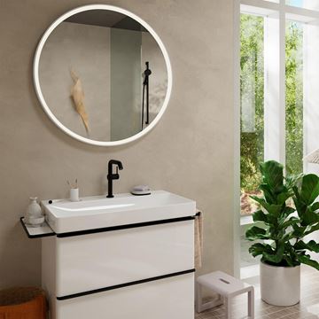 HANSGROHE TECTURIS S 210 Fine umývadlová stojanková batéria, s odtokovou súpravou, CoolStart, EcoSmart+, matná čierna 73360670 Obrázek - fotka