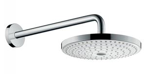 HANSGROHE RAINDANCE SELECT S 240 2JET horná sprcha pr. 243 mm, 2 prúdy, s ramenom, EcoSmart, biela/chróm