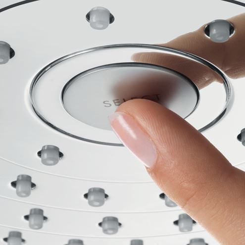 HANSGROHE RAINDANCE SELECT S 240 2JET horná sprcha pr. 243 mm, 2 prúdy, s ramenom, EcoSmart, biela/chróm 26470400 Obrázek - fotka