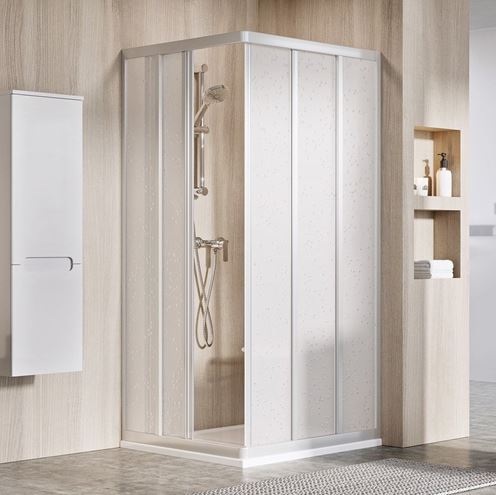 RAVAK SUPERNOVA ASRV3 80 sprchové dvere 80x198 cm, posuvné, satin/plast pearl 15V40UR211 Obrázek - fotka