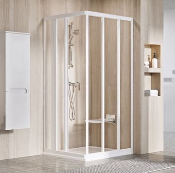 RAVAK SUPERNOVA ASRV3 90 sprchové dvere 90x198 cm, posuvné, biela/sklo transparent 15V701R2Z1 Obrázek - fotka