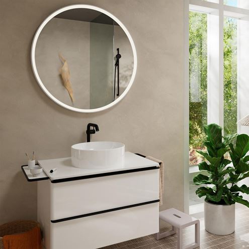 HANSGROHE TECTURIS S umývadlová stojanková batéria 240 Fine, CoolStart, EcoSmart+, matná čierna 73372670 Obrázek - fotka