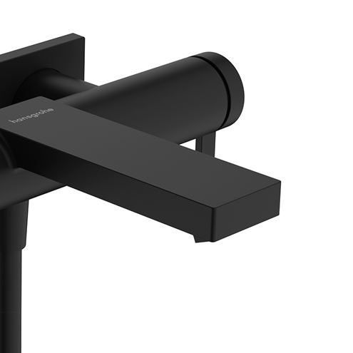 HANSGROHE TECTURIS E vaňová nástenná batéria, s prepínačom, matná čierna 73420670 Obrázek - fotka